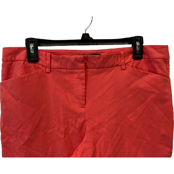 Mario Serrani Womens Pants Sz 14 Orange Ankle Tapered Leg Stretch - Picture 3 of 10